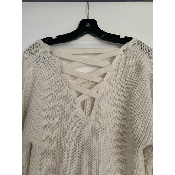 Ivory Sweater with back detail - Picture 3 of 4